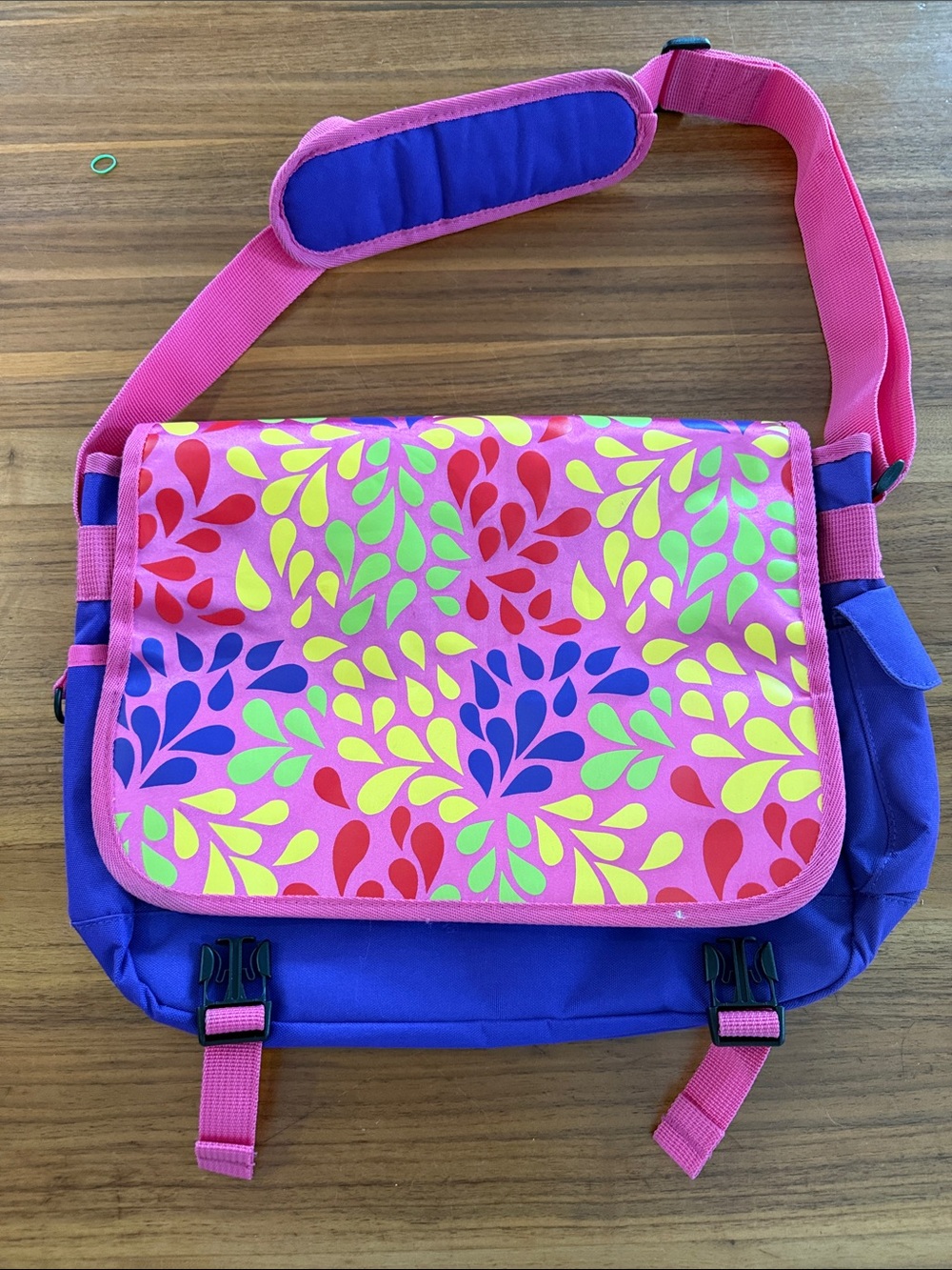 NWOT Hanna Anderson pink metallic  Messenger Book Bag